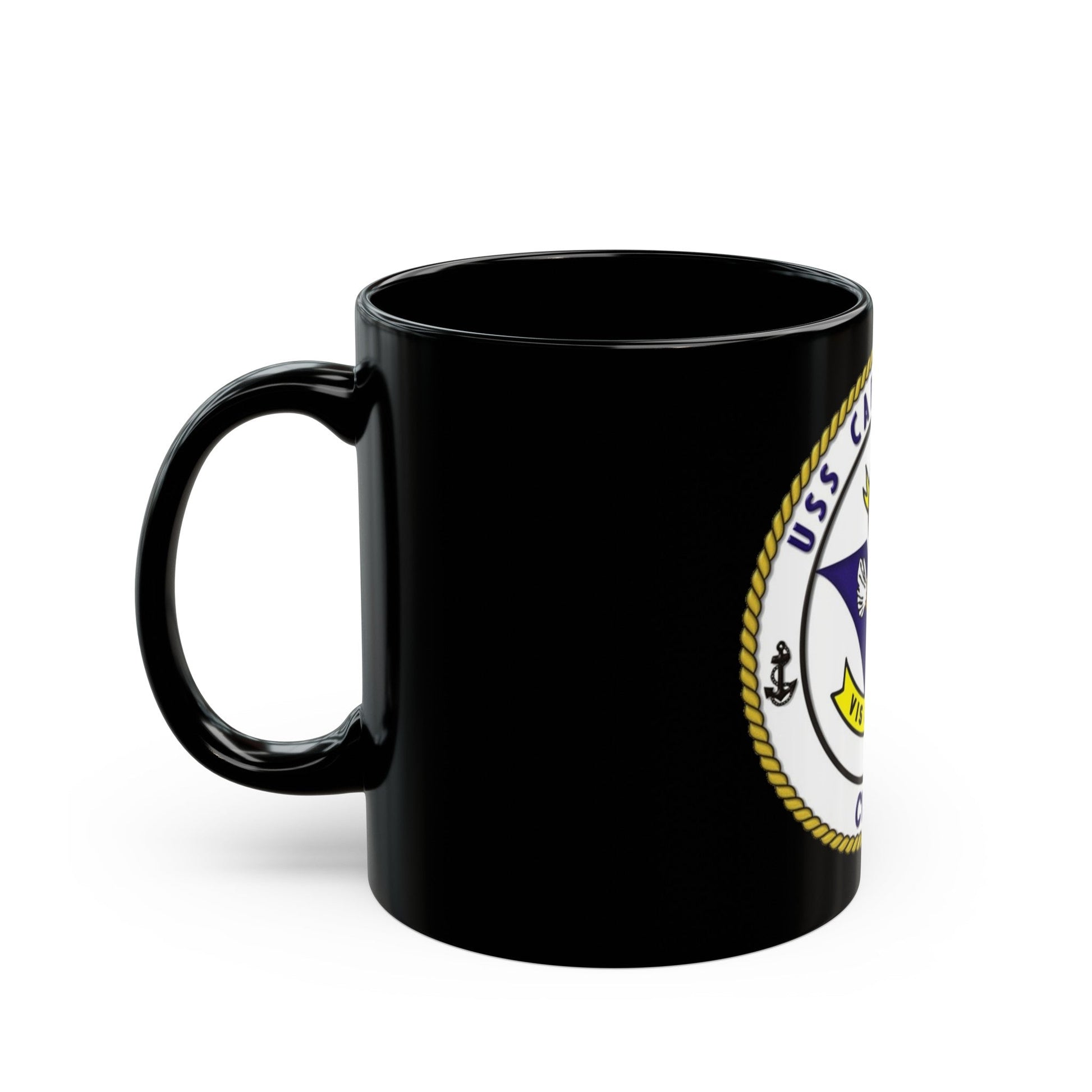 CVN 70 USS Carl Vinson 1982 (U.S. Navy) Black Coffee Mug-The Sticker Space