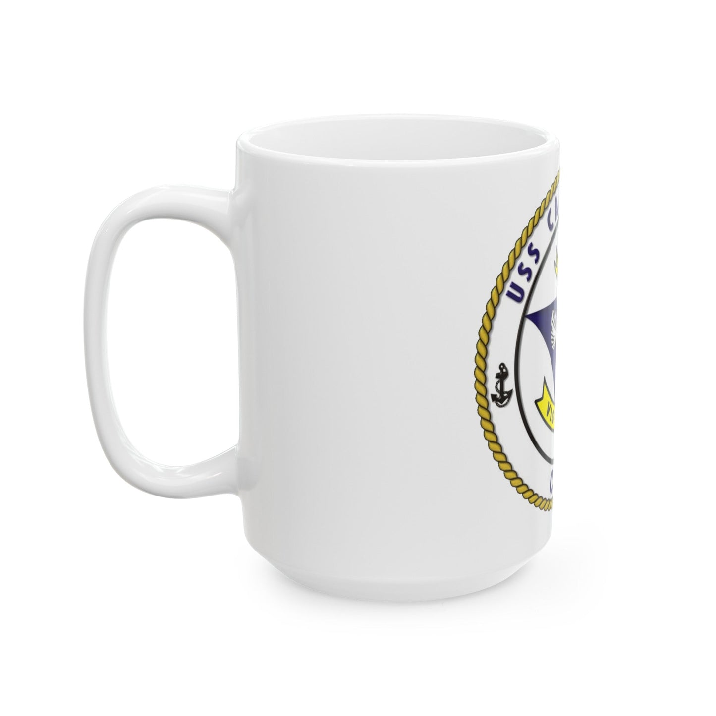 CVN 70 USS Carl Vinson 1982 (U.S. Navy) White Coffee Mug-The Sticker Space