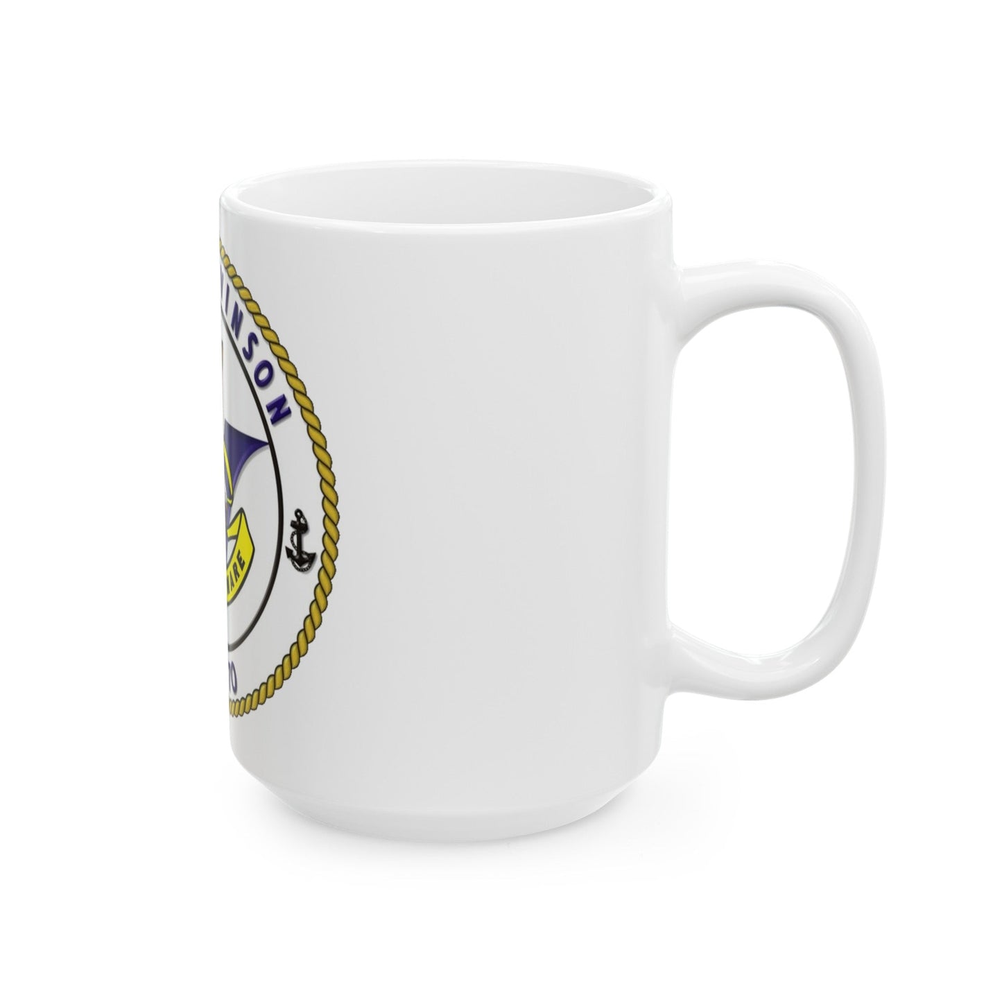 CVN 70 USS Carl Vinson 1982 (U.S. Navy) White Coffee Mug-The Sticker Space