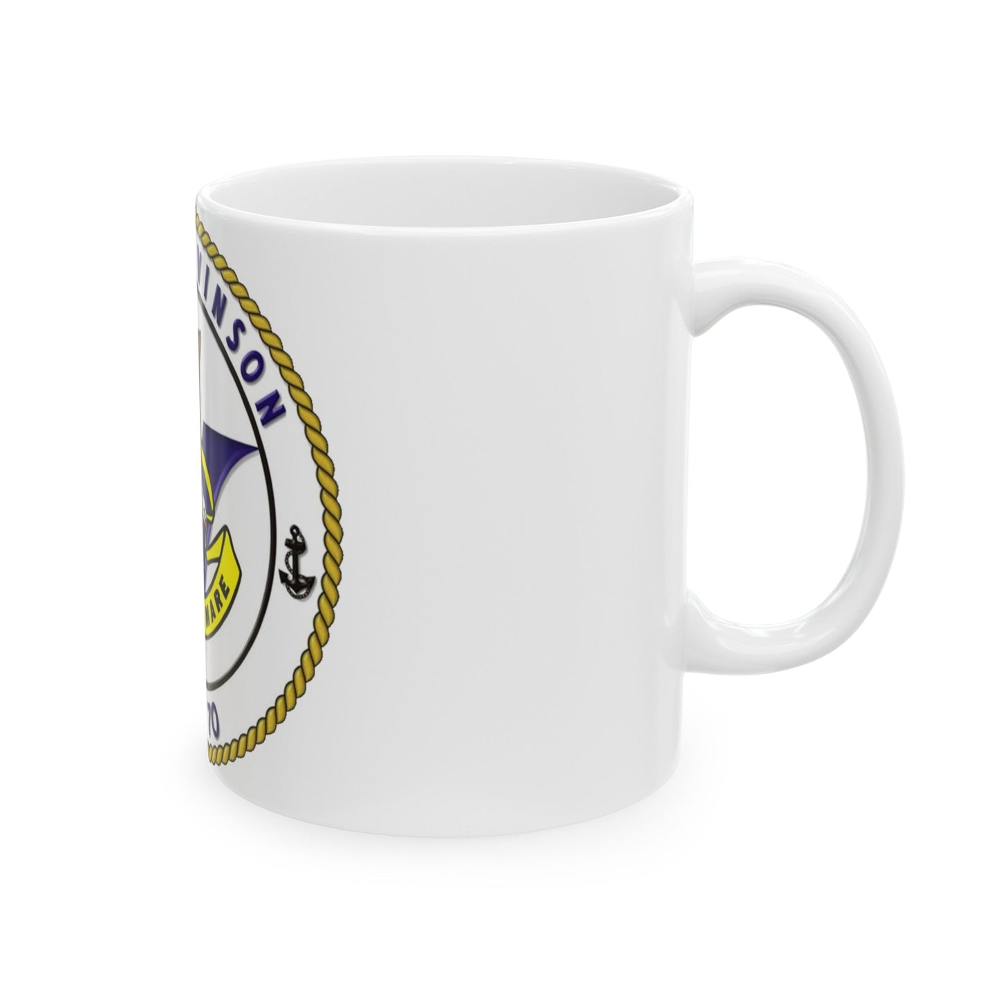 CVN 70 USS Carl Vinson 1982 (U.S. Navy) White Coffee Mug-The Sticker Space