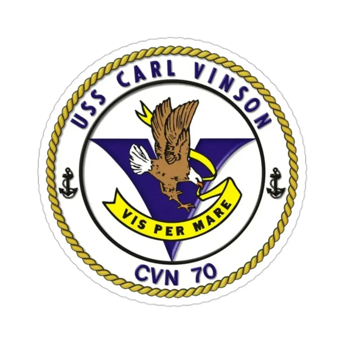 CVN 70 USS Carl Vinson 1982 (U.S. Navy) STICKER Vinyl Die-Cut Decal 2 Inch - The Sticker Space