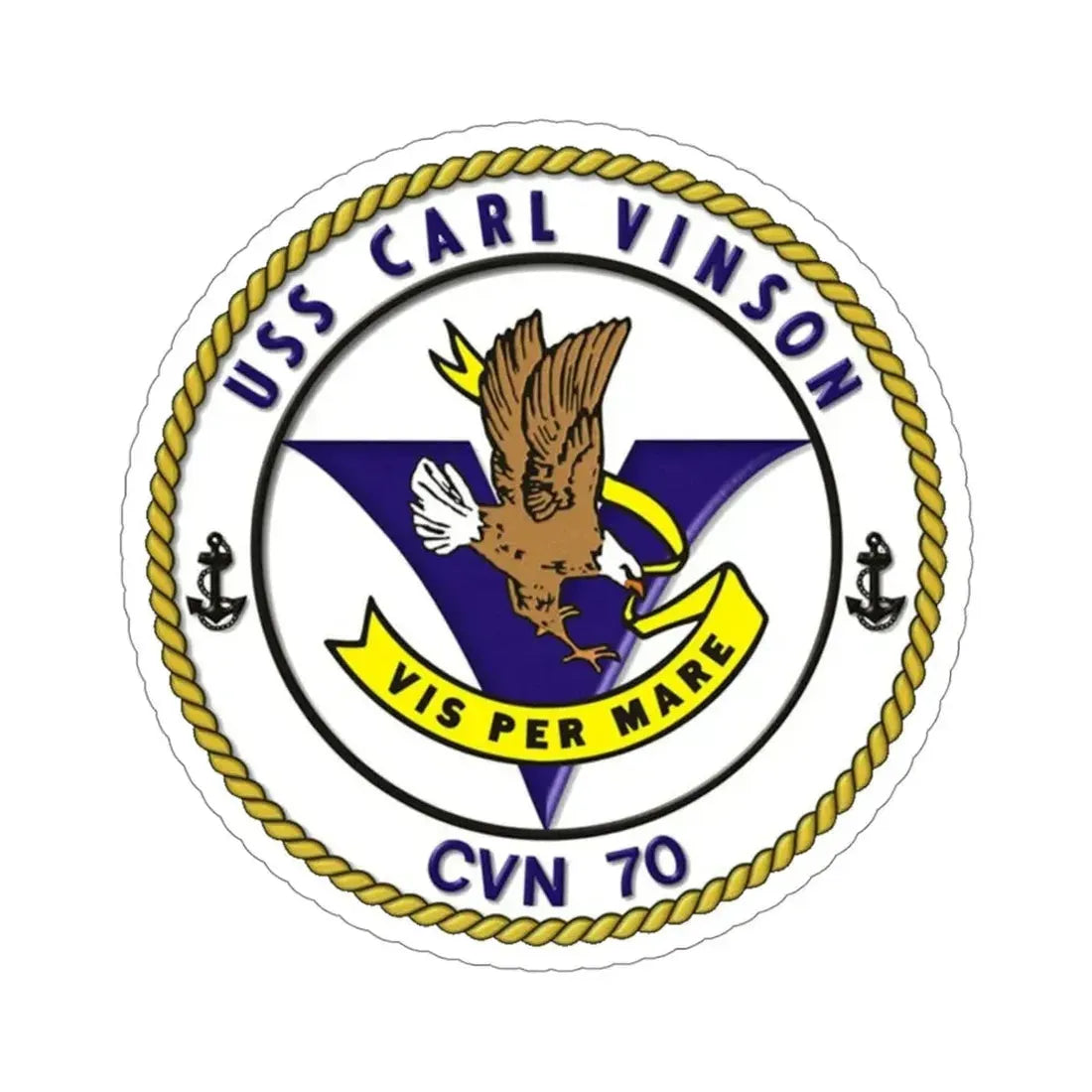 CVN 70 USS Carl Vinson 1982 (U.S. Navy) STICKER Vinyl Die-Cut Decal 4 Inch - The Sticker Space