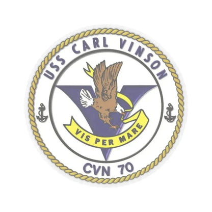 CVN 70 USS Carl Vinson 1982 (U.S. Navy) STICKER Vinyl Kiss-Cut Decal 2 Inch Transparent - The Sticker Space