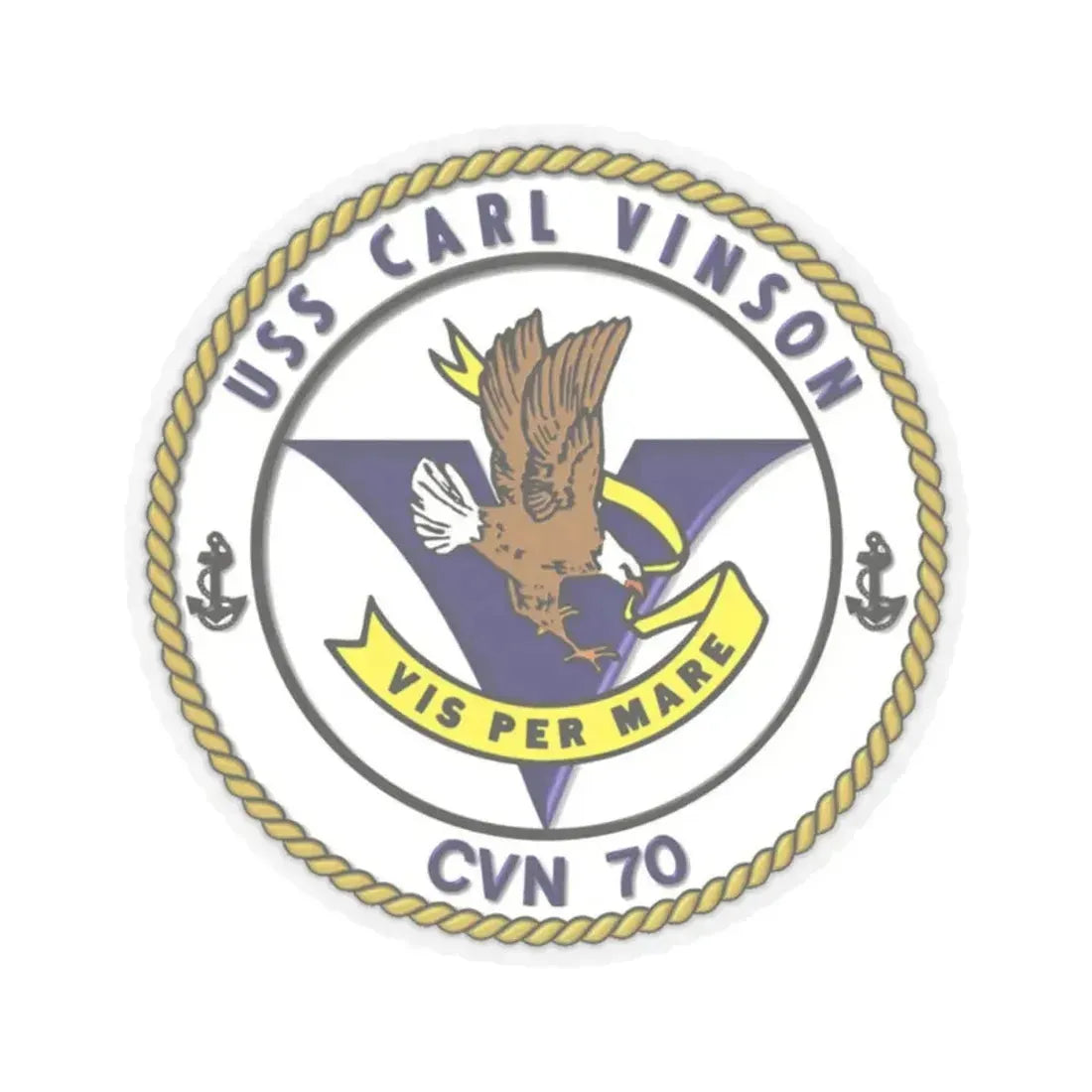 CVN 70 USS Carl Vinson 1982 (U.S. Navy) STICKER Vinyl Kiss-Cut Decal 4 Inch Transparent - The Sticker Space