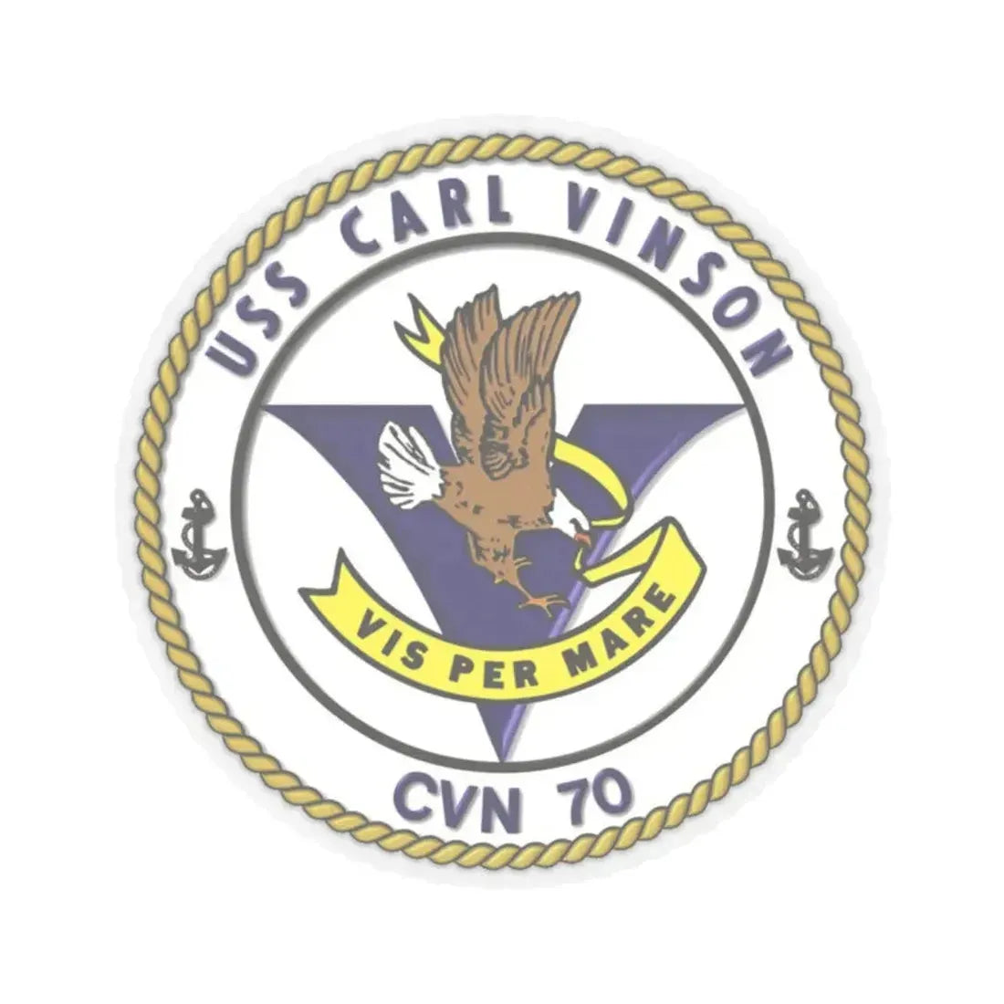 CVN 70 USS Carl Vinson 1982 (U.S. Navy) STICKER Vinyl Kiss-Cut Decal 6 Inch Transparent - The Sticker Space