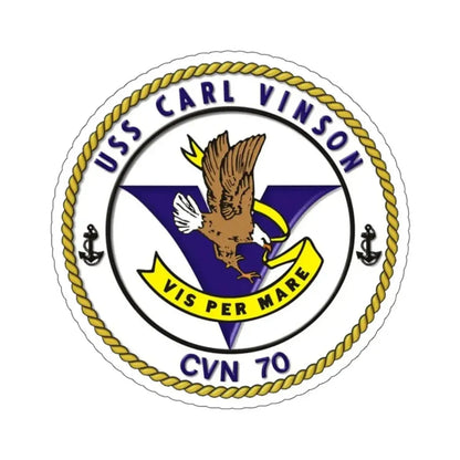 CVN 70 USS Carl Vinson 1982 (U.S. Navy) STICKER Vinyl Kiss-Cut Decal 6 Inch White - The Sticker Space