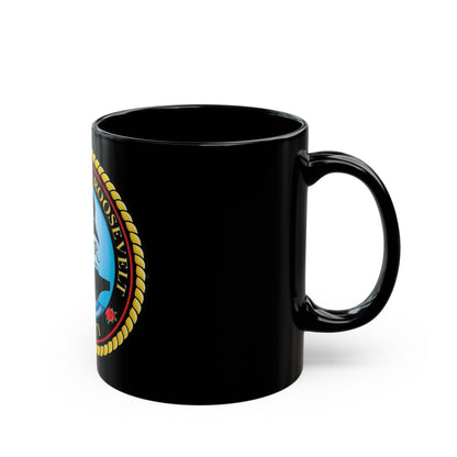 CVN 71 USS Theodore Roosevelt 1986 (U.S. Navy) Black Coffee Mug-The Sticker Space