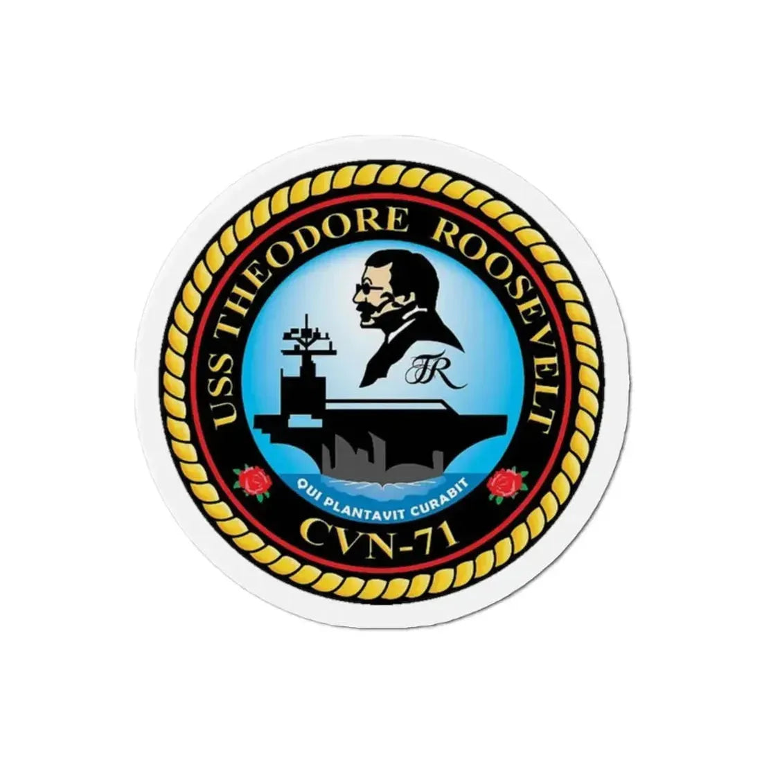 CVN 71 USS Theodore Roosevelt 1986 (U.S. Navy) Refrigerator Magnet 2 Inch - The Sticker Space