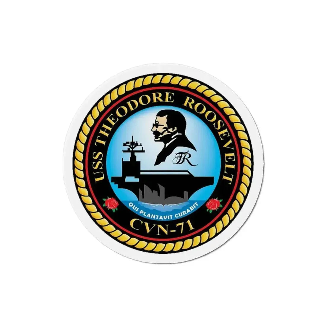 CVN 71 USS Theodore Roosevelt 1986 (U.S. Navy) Refrigerator Magnet 3 Inch - The Sticker Space