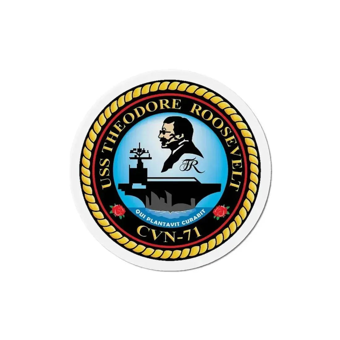 CVN 71 USS Theodore Roosevelt 1986 (U.S. Navy) Refrigerator Magnet 5 Inch - The Sticker Space