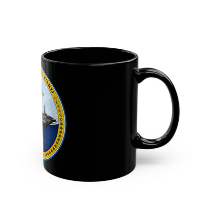 CVN 78 USS Gerald R Ford 2017 (U.S. Navy) Black Coffee Mug-The Sticker Space