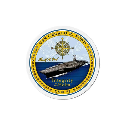 CVN 78 USS Gerald R Ford (U.S. Navy) Refrigerator Magnet 6 Inch - The Sticker Space