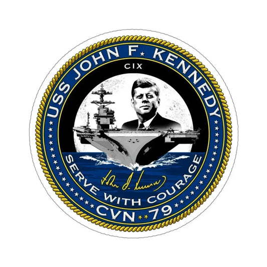 CVN 79 USS John F Kennedy (U.S. Navy) STICKER Vinyl Die-Cut Decal 2 Inch - The Sticker Space