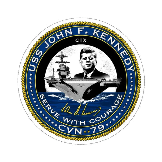 CVN 79 USS John F Kennedy (U.S. Navy) STICKER Vinyl Die-Cut Decal 2 Inch - The Sticker Space