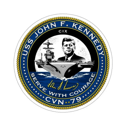 CVN 79 USS John F Kennedy (U.S. Navy) STICKER Vinyl Die-Cut Decal - The Sticker Space