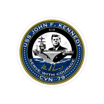 CVN 79 USS John F Kennedy (U.S. Navy) Transparent STICKER Die-Cut Vinyl Decal - The Sticker Space