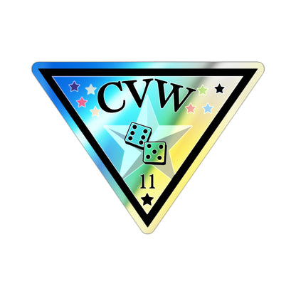 CVW 11 Carrier Air Wing (U.S. Navy) Holographic STICKER Die-Cut Vinyl Decal-2 Inch-The Sticker Space
