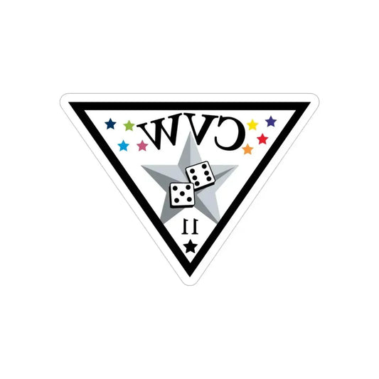 CVW 11 Carrier air wing (U.S. Navy) REVERSE PRINT Transparent Die-Cut STICKER 6 Inch Die-Cut Transparent - The Sticker Space