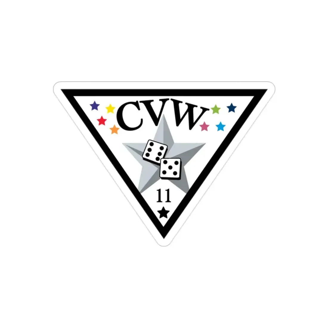 CVW 11 Carrier Air Wing (U.S. Navy) Transparent STICKER Die-Cut Vinyl Decal 2 Inch Transparent - The Sticker Space