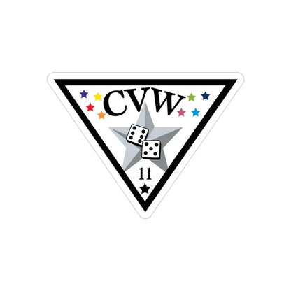 CVW 11 Carrier Air Wing (U.S. Navy) Transparent STICKER Die-Cut Vinyl Decal 3 Inch Transparent - The Sticker Space