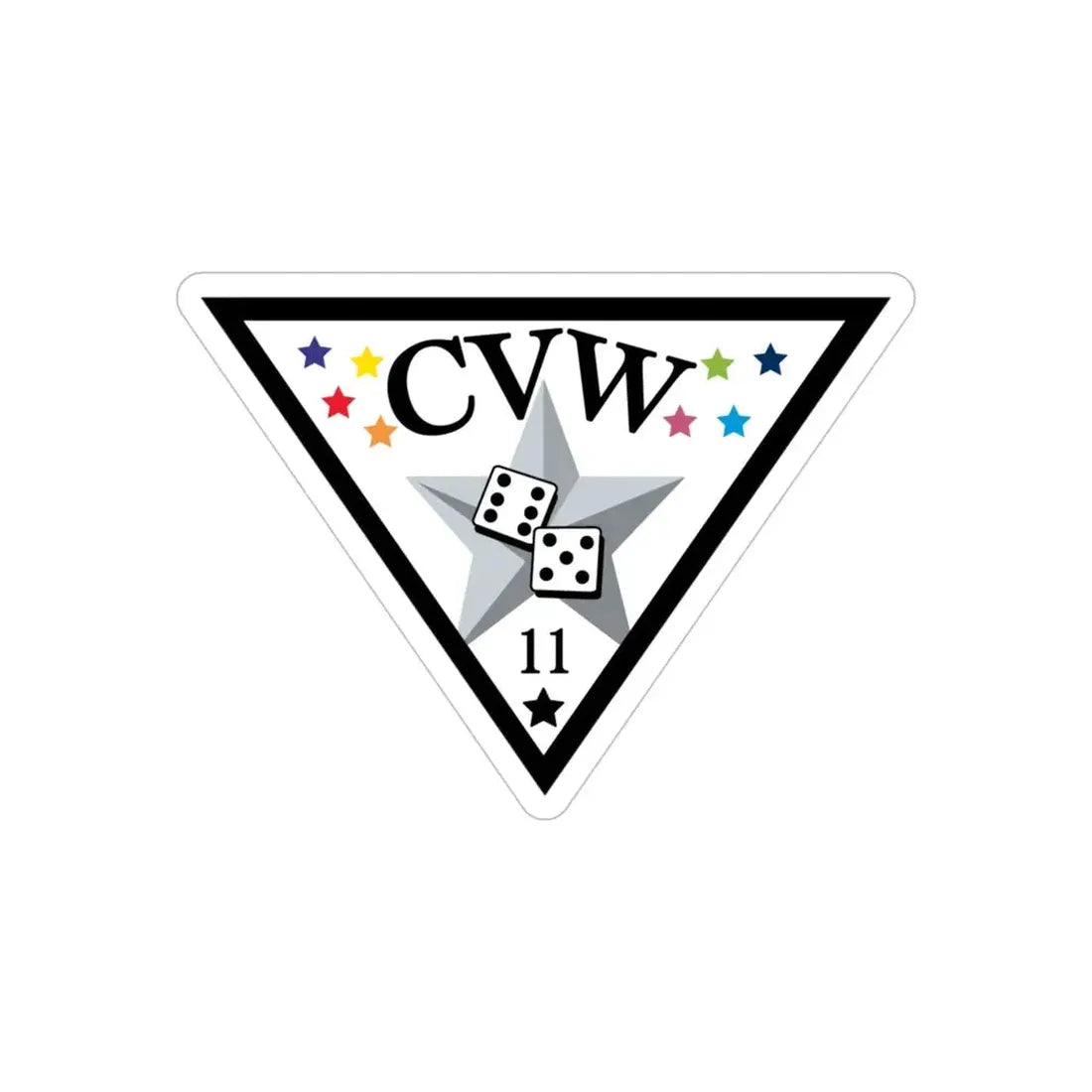 CVW 11 Carrier Air Wing (U.S. Navy) Transparent STICKER Die-Cut Vinyl Decal 4 Inch Transparent - The Sticker Space