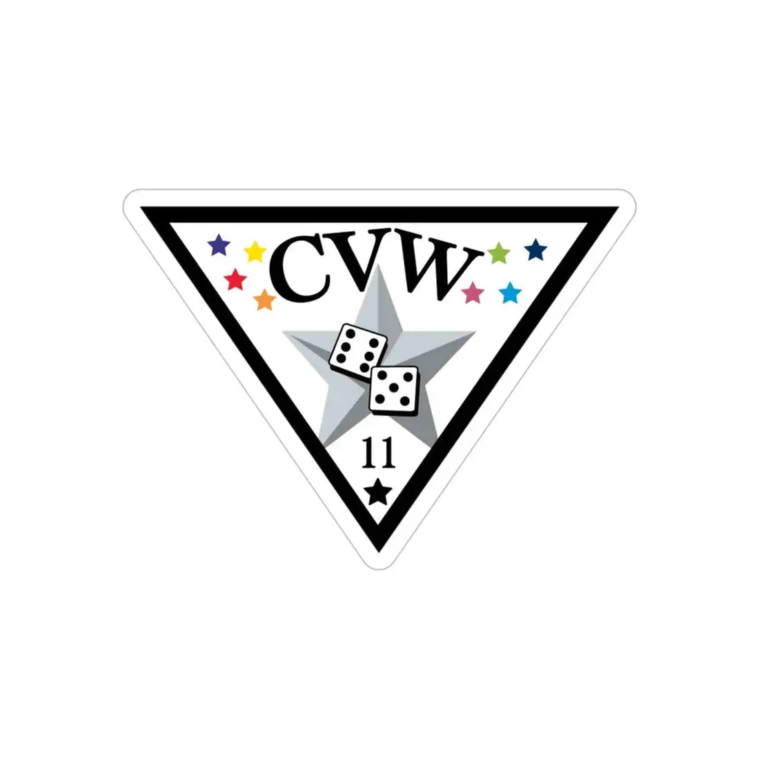 CVW 11 Carrier Air Wing (U.S. Navy) Transparent STICKER Die-Cut Vinyl Decal 6 Inch Transparent - The Sticker Space
