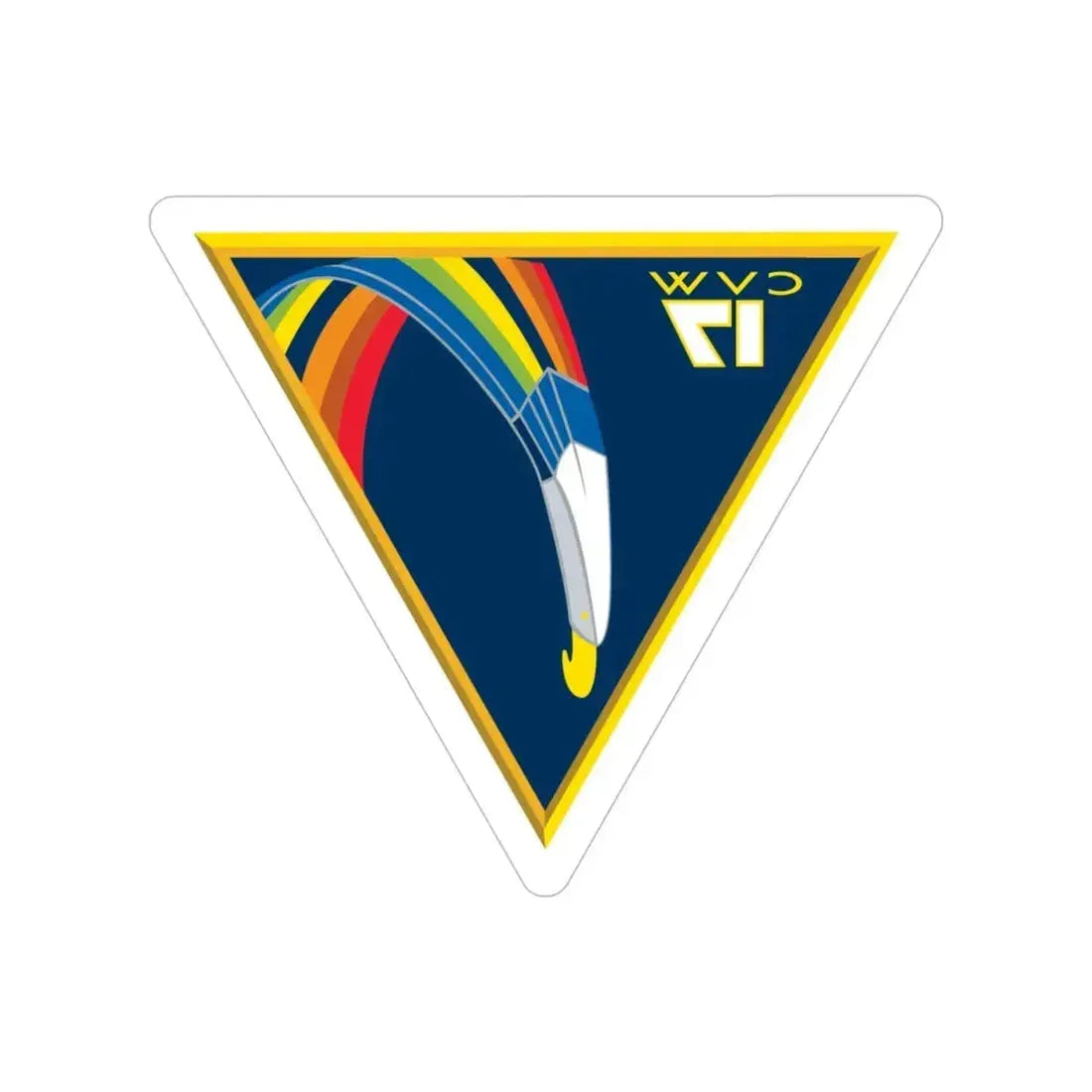 CVW 17 Carrier Air Wing (U.S. Navy) REVERSE PRINT Transparent Die-Cut STICKER - The Sticker Space