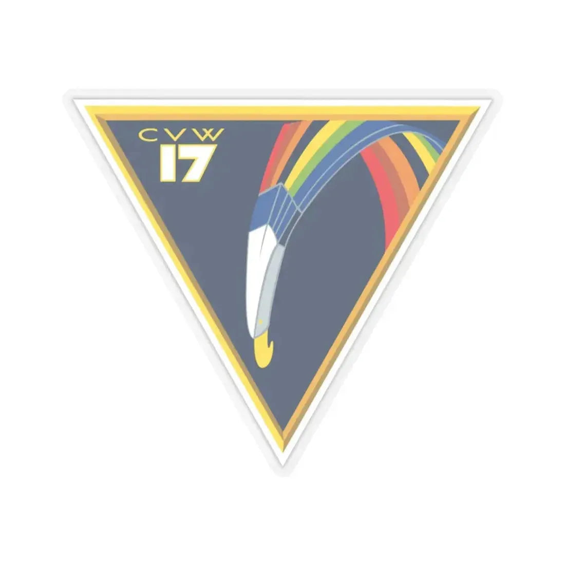 CVW 17 Carrier Air Wing (U.S. Navy) STICKER Vinyl Kiss-Cut Decal 4 Inch Transparent - The Sticker Space