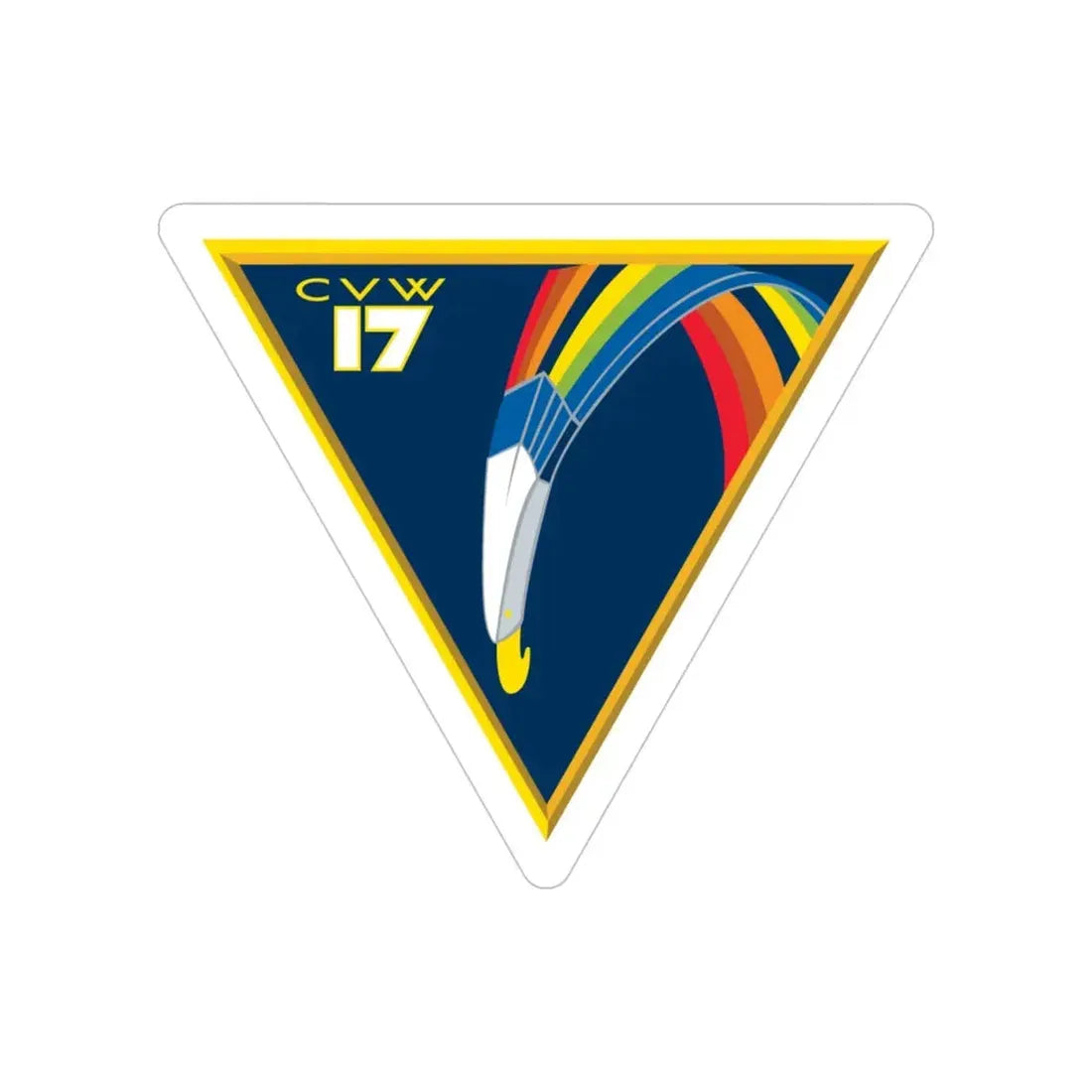 CVW 17 Carrier Air Wing (U.S. Navy) Transparent STICKER Die-Cut Vinyl Decal 4 Inch Transparent - The Sticker Space