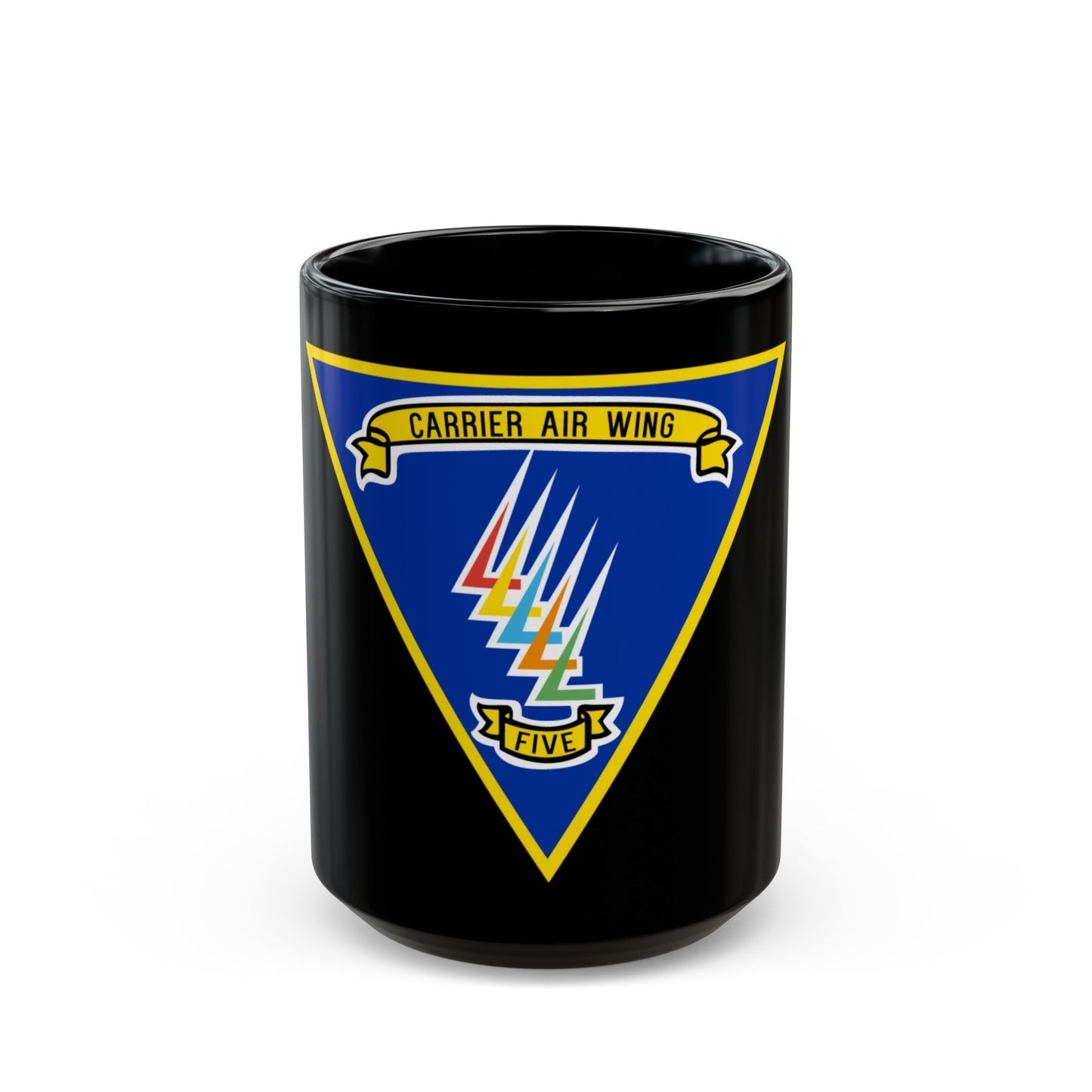 CVW 5 Carrier Air Wing (U.S. Navy) Black Coffee Mug-15oz-The Sticker Space