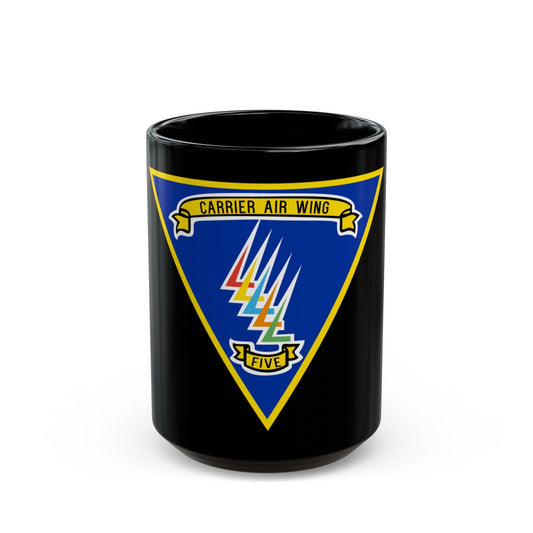 CVW 5 Carrier Air Wing (U.S. Navy) Black Coffee Mug-15oz-The Sticker Space