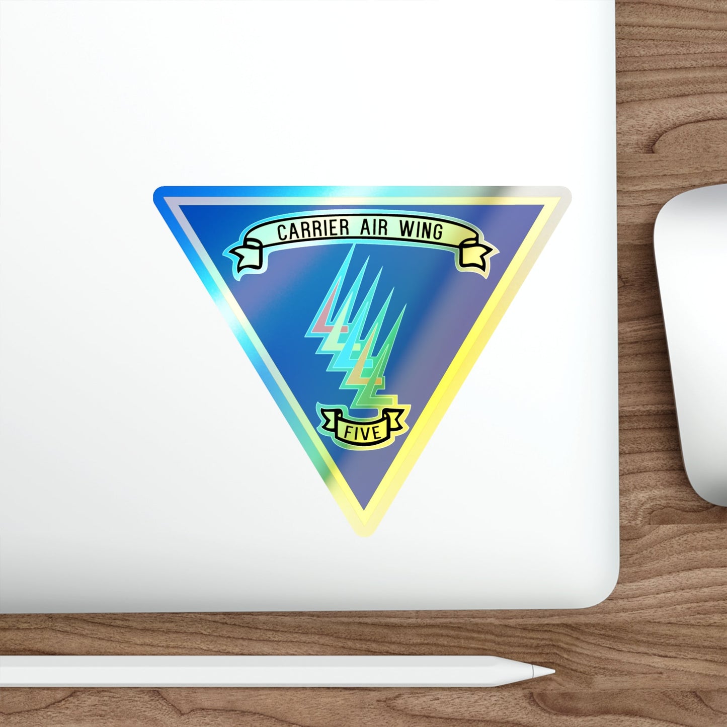 CVW 5 Carrier Air Wing (U.S. Navy) Holographic STICKER Die-Cut Vinyl Decal-The Sticker Space