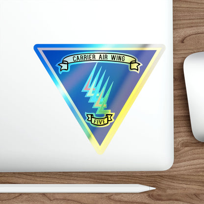 CVW 5 Carrier Air Wing (U.S. Navy) Holographic STICKER Die-Cut Vinyl Decal-The Sticker Space