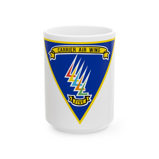 CVW 5 Carrier Air Wing (U.S. Navy) White Coffee Mug-15oz-The Sticker Space