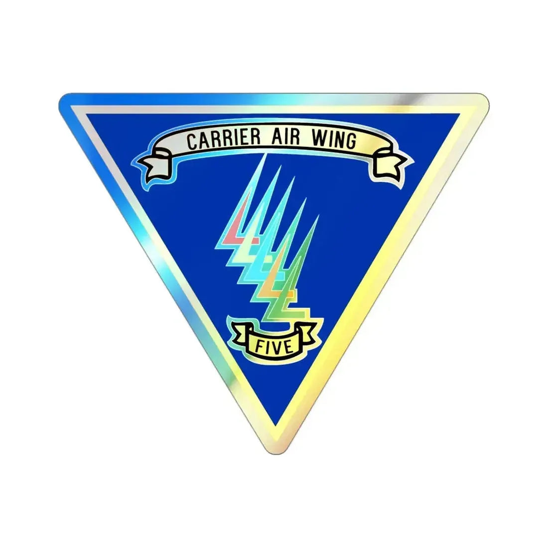 CVW 5 Carrier Air Wing (U.S. Navy) Holographic STICKER Die-Cut Vinyl Decal 3 Inch Holographic - The Sticker Space