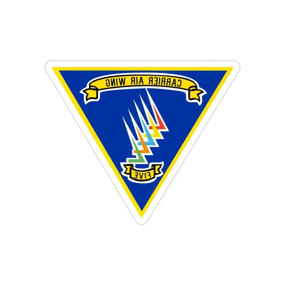 CVW 5 Carrier Air Wing (U.S. Navy) REVERSE PRINT Transparent Die-Cut STICKER - The Sticker Space