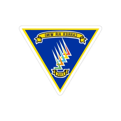 CVW 5 Carrier Air Wing (U.S. Navy) REVERSE PRINT Transparent Die-Cut STICKER - The Sticker Space