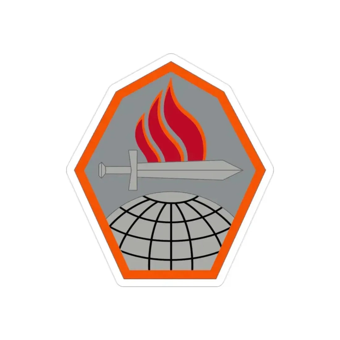 Cyber Center of Excellence (U.S. Army) REVERSE PRINT Transparent Die-Cut STICKER 2 Inch Die-Cut Transparent - The Sticker Space