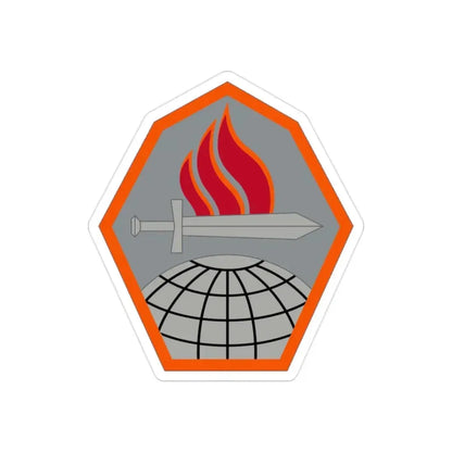 Cyber Center of Excellence (U.S. Army) REVERSE PRINT Transparent Die-Cut STICKER 2 Inch Die-Cut Transparent - The Sticker Space