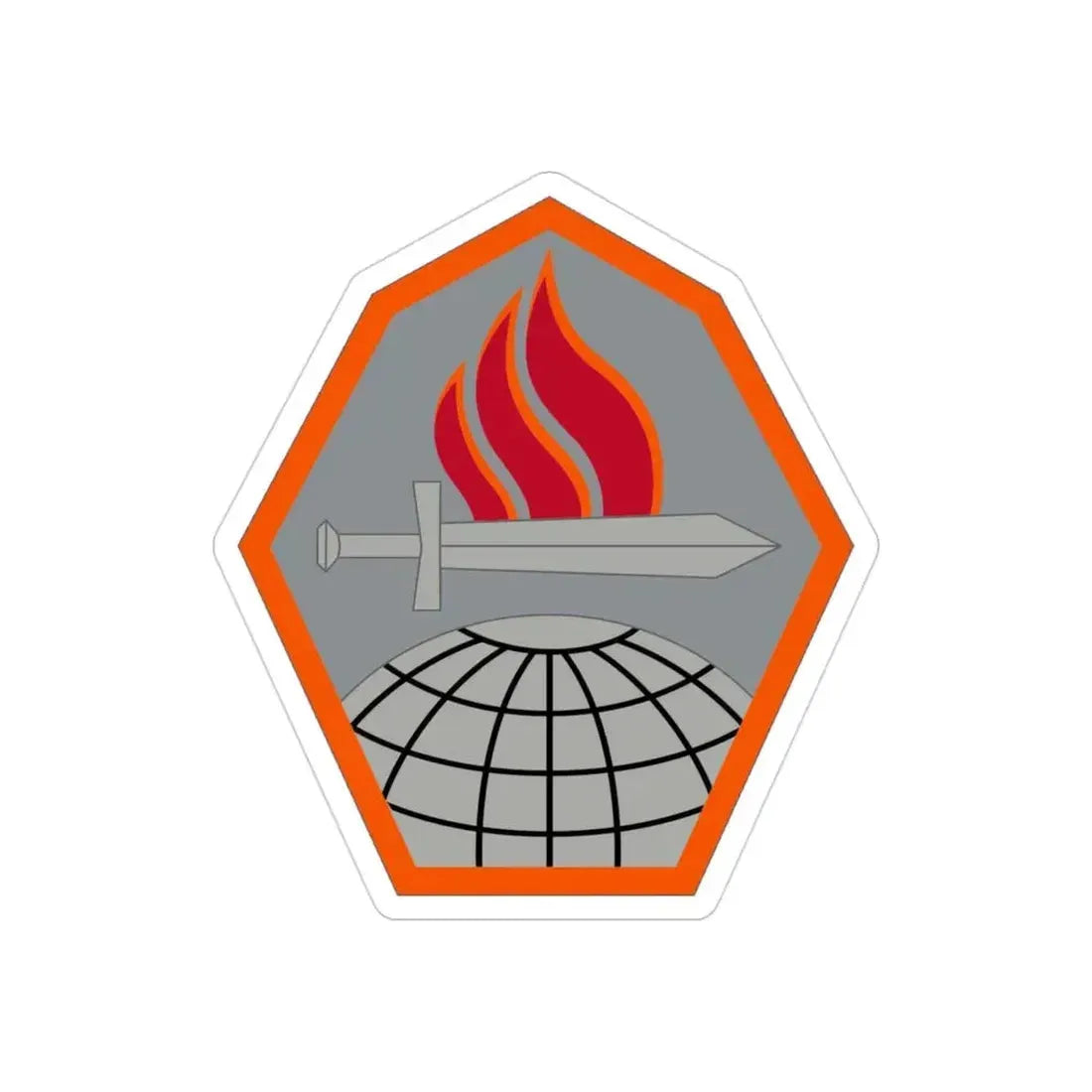 Cyber Center of Excellence (U.S. Army) REVERSE PRINT Transparent Die-Cut STICKER 3 Inch Die-Cut Transparent - The Sticker Space