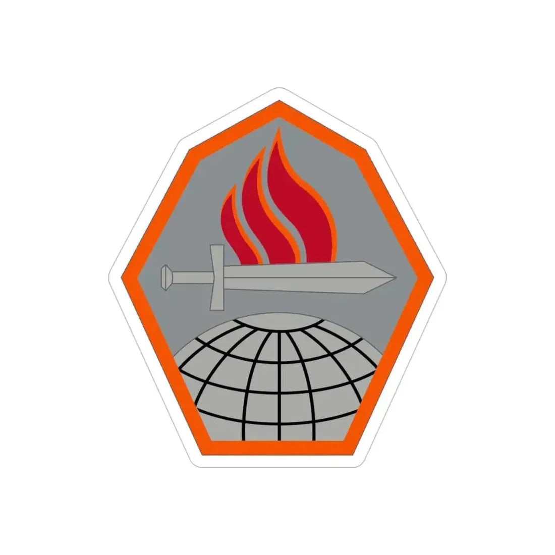 Cyber Center of Excellence (U.S. Army) REVERSE PRINT Transparent Die-Cut STICKER 4 Inch Die-Cut Transparent - The Sticker Space