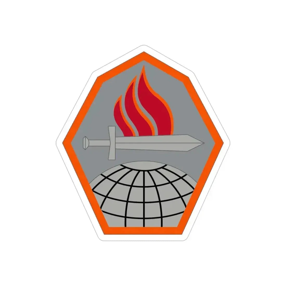 Cyber Center of Excellence (U.S. Army) REVERSE PRINT Transparent Die-Cut STICKER 5 Inch Die-Cut Transparent - The Sticker Space