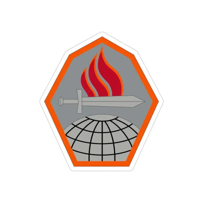 Cyber Center of Excellence (U.S. Army) REVERSE PRINT Transparent Die-Cut STICKER 6 Inch Die-Cut Transparent - The Sticker Space