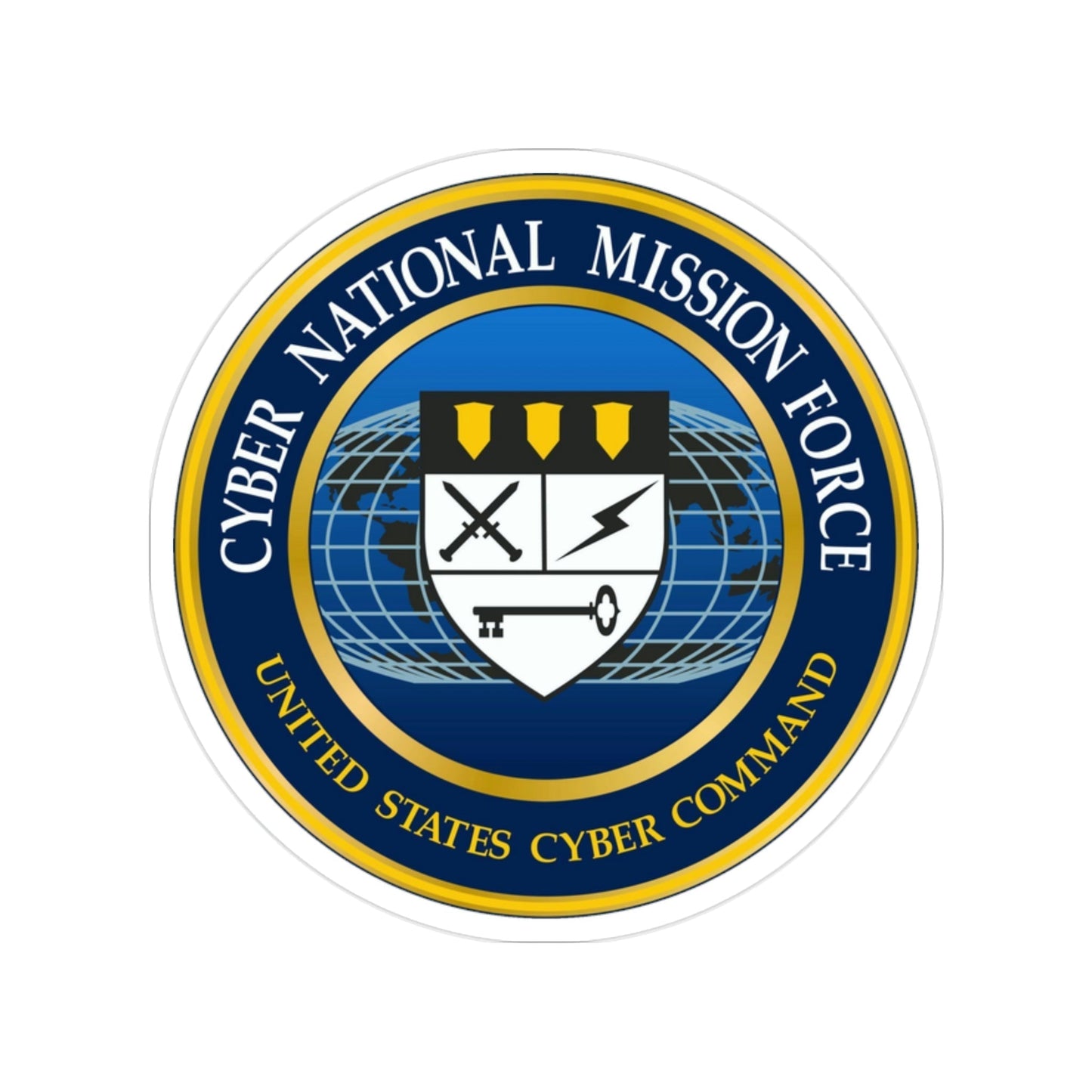 Cyber National Mission Force (U.S. Army) Transparent STICKER Die-Cut Vinyl Decal-2 Inch-The Sticker Space