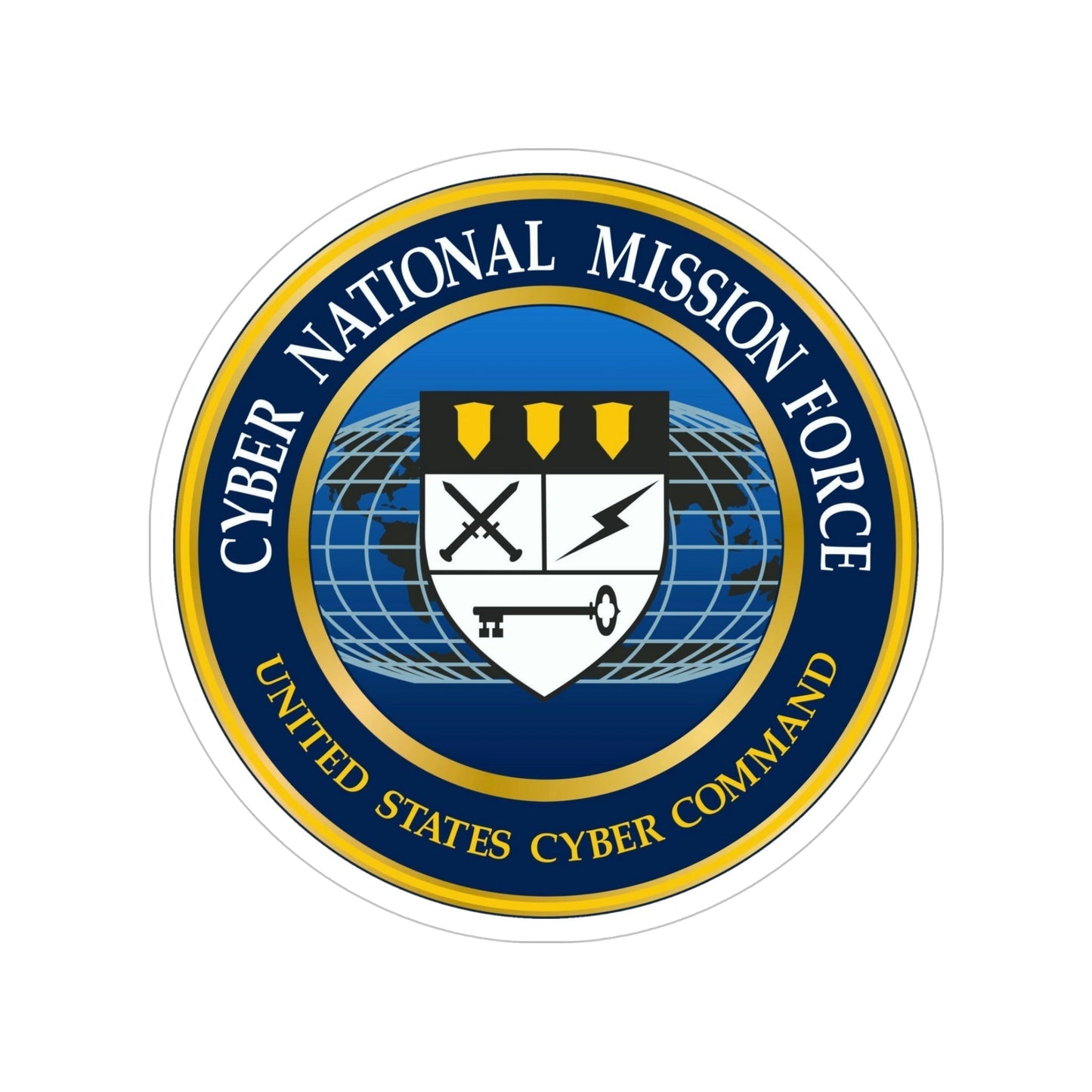 Cyber National Mission Force (U.S. Army) Transparent STICKER Die-Cut Vinyl Decal-5 Inch-The Sticker Space