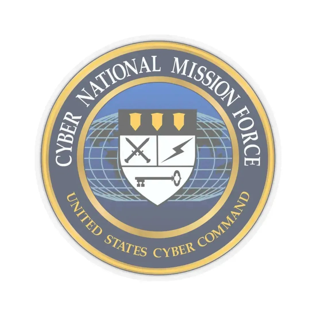 Cyber National Mission Force (U.S. Army) STICKER Vinyl Kiss-Cut Decal 4 Inch Transparent - The Sticker Space