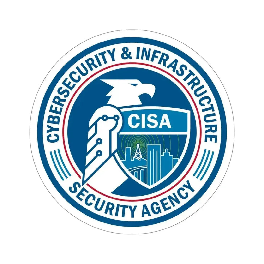 Cybersecurity and Infrastructure Security Agency CISA STICKER Vinyl Die-Cut Decal 4 Inch - The Sticker Space