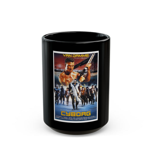 CYBORG 1989 Movie Poster - Black Coffee Mug-15oz-The Sticker Space