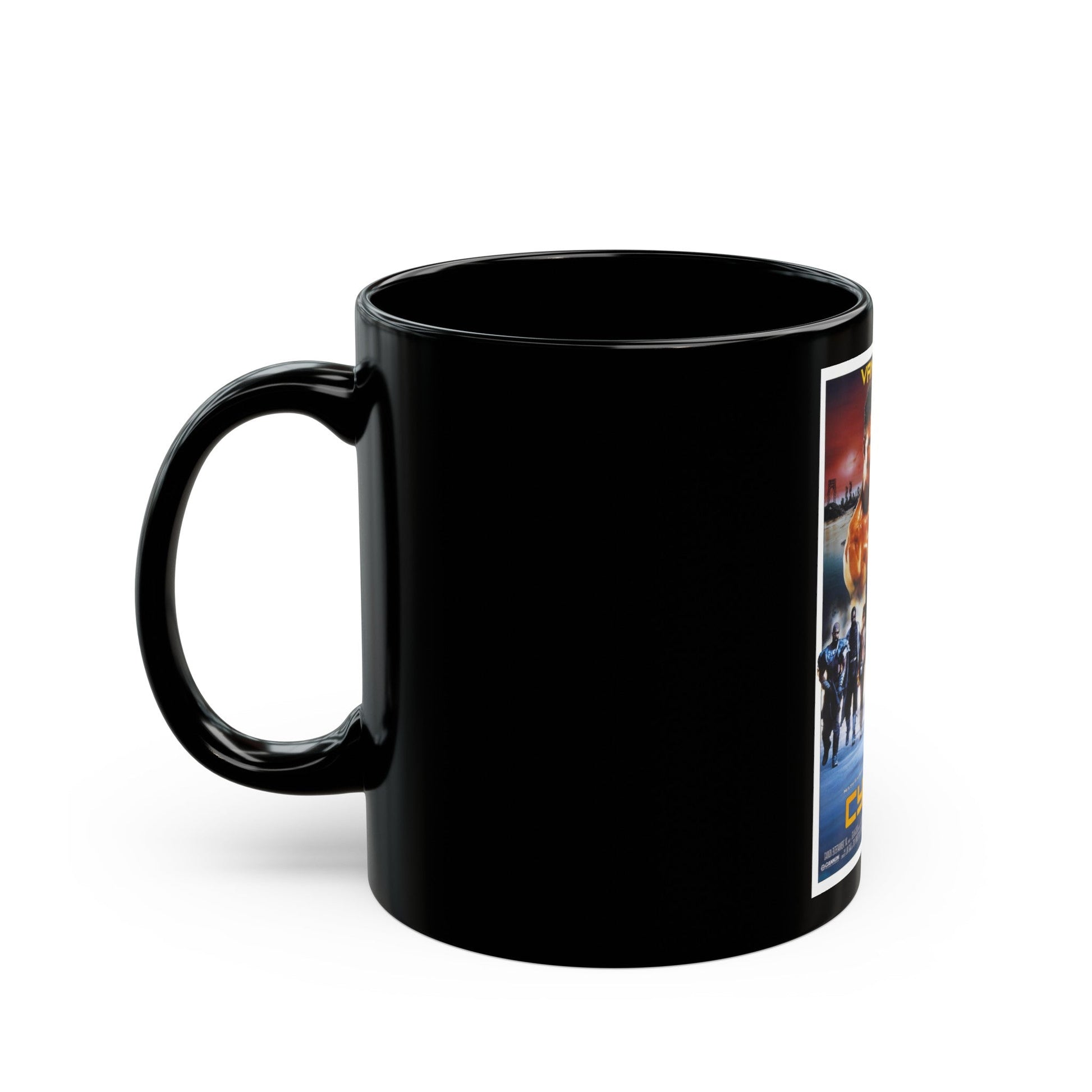 CYBORG 1989 Movie Poster - Black Coffee Mug-The Sticker Space