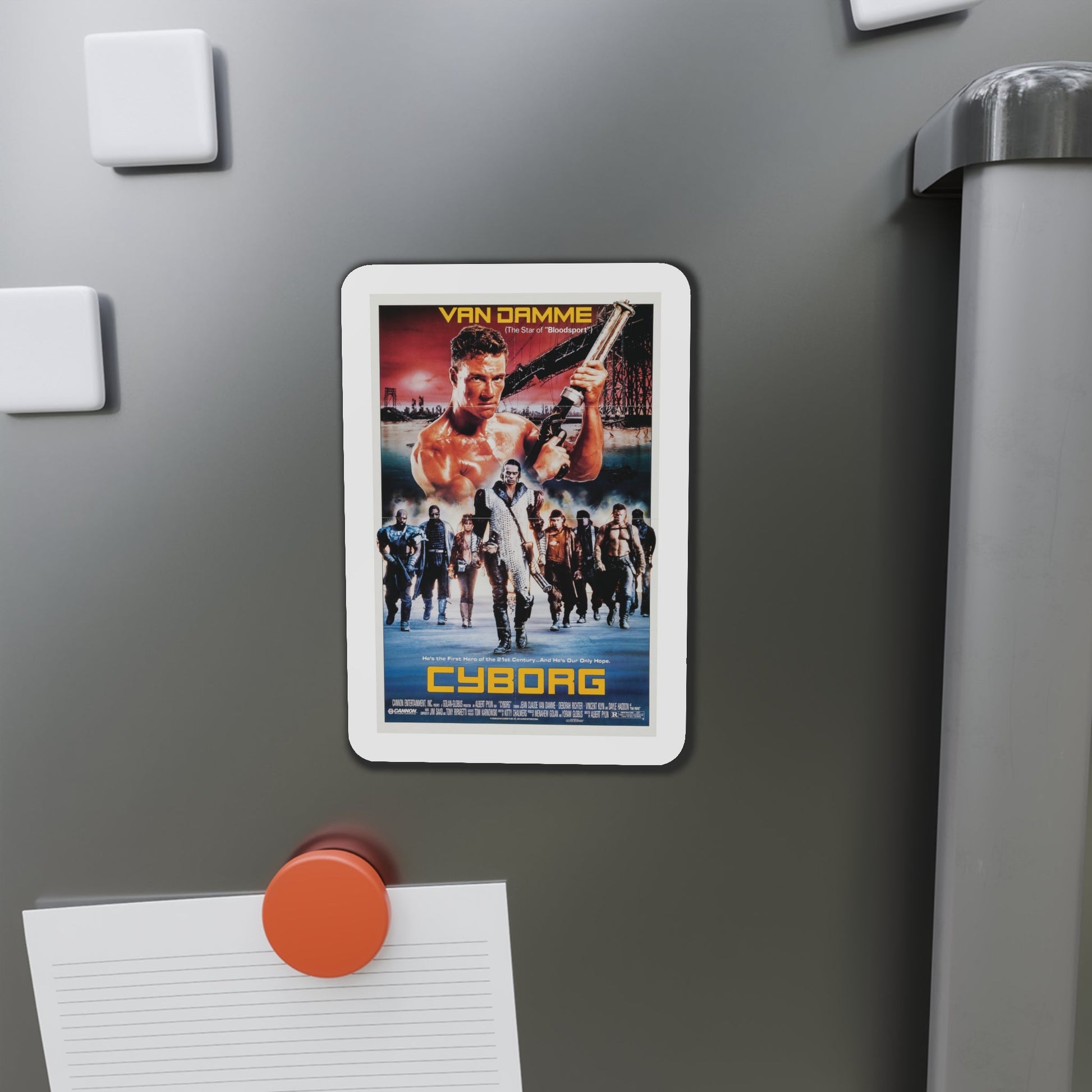 Cyborg 1989 Movie Poster Die-Cut Magnet-The Sticker Space